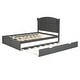 preview thumbnail 14 of 26, Multiple Storage Space Wood Queen Size Platform Bed with Twin Size Trundle and 2 Drawers