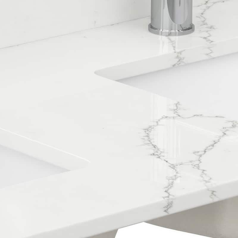Wyndham Collection WCFQC148DTOPUNS-Q 48" Quartz Vanity Top with