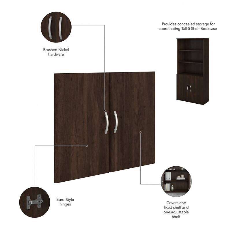 Studio C 5 Shelf Bookcase with Doors by Bush Business Furniture