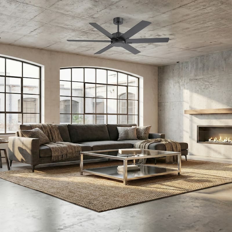 48/56/60 Inch Reversible Blade Ceiling Fan No Light with Remote Control