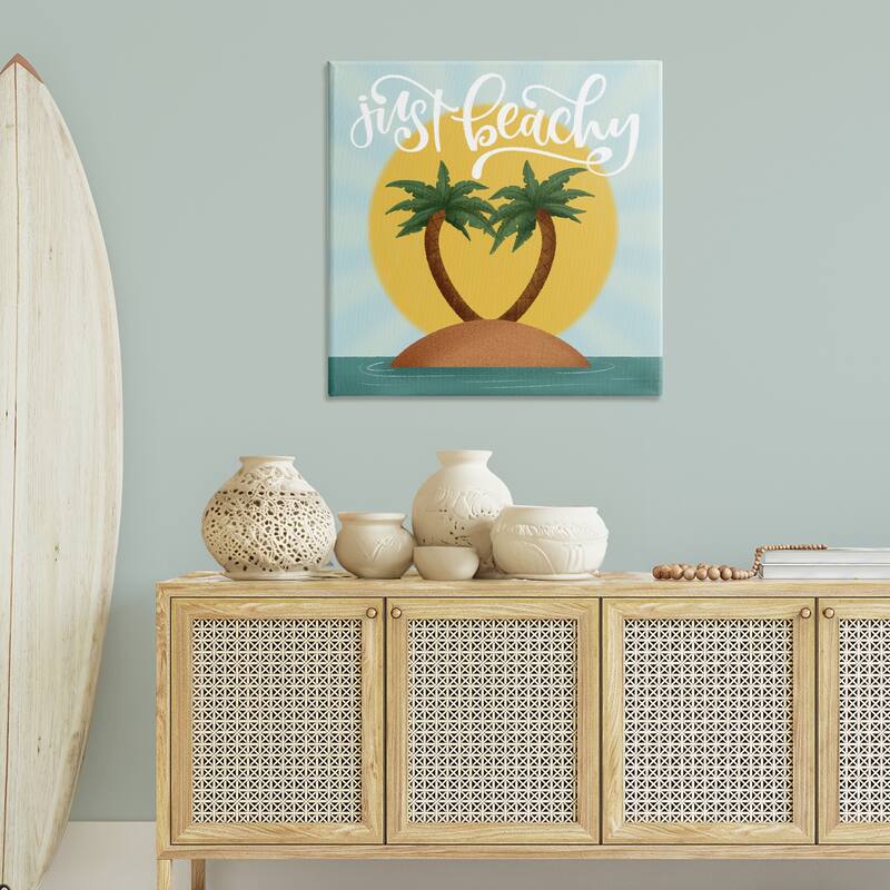Stupell Just Beachy Tropical Island Canvas Wall Art Design By Sarah Hickman