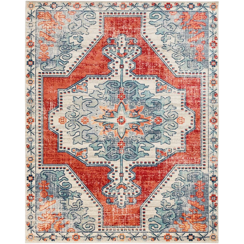Livabliss Lleucu Distressed Persian Area Rug