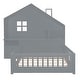 preview thumbnail 4 of 20, Full Size House Bed with Window and Bedside Drawers Grey