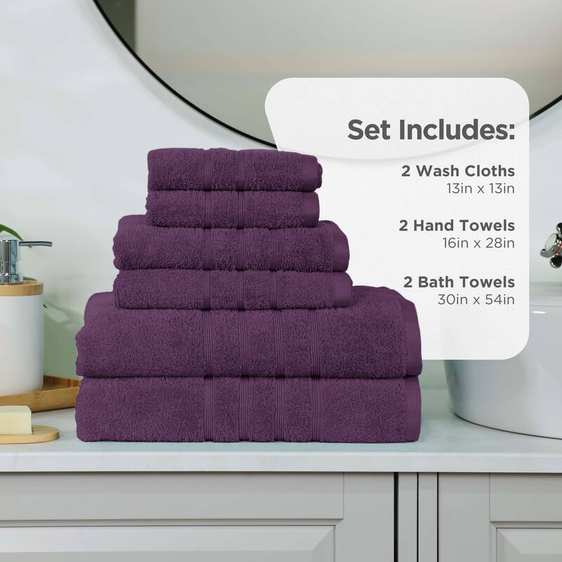 Martex Ultimate Performance Cotton Low-Lint Soft Absorbent Towel Set