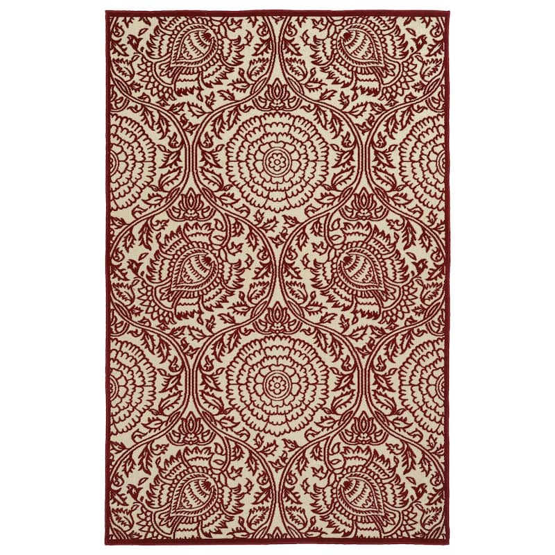 A Breath of Fresh Air Handmade FSR102 Floral Indoor Outdoor Area Rug