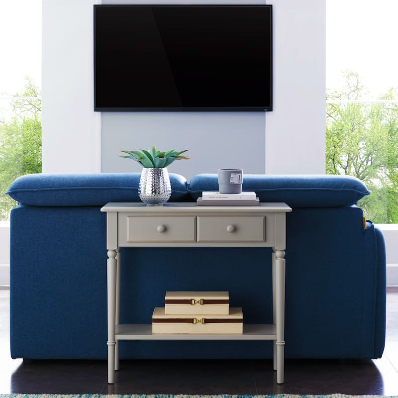 Leick Home Coastal One Drawer Narrow Hall Console Sofa Table