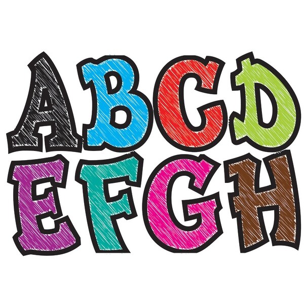 3 Pk Modern Hip Asst Chalk Colors 2 75in Designer Magnetic Letters