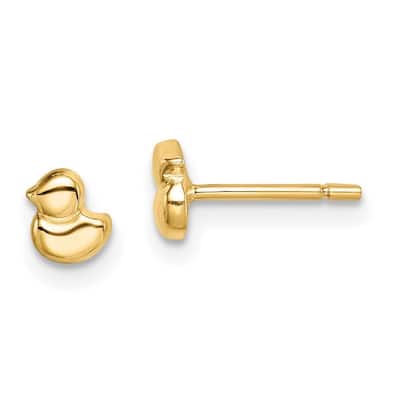 Curata 14k Madi K Duck Post Earrings - 4.6mm long