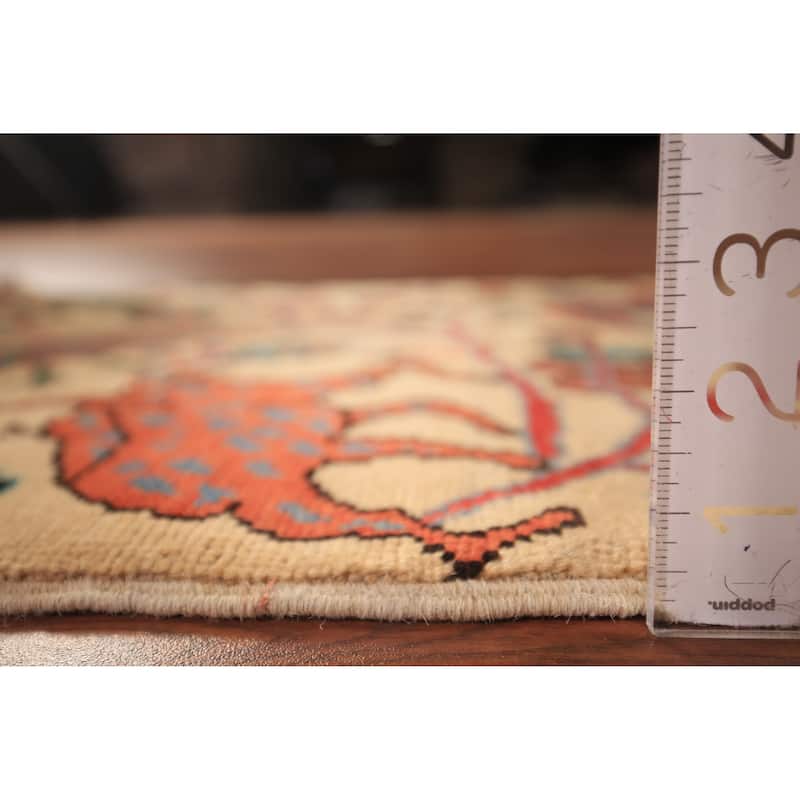 All-Over Animals Design Kazak Oriental Rug Hand-Knotted Wool Carpet - 2'0" x 3'0"