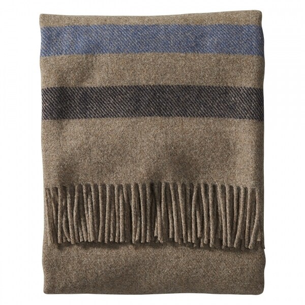 Pendleton Eco wise Cabin Stripe Fawn Throw Bed Bath Beyond 32925069