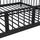 preview thumbnail 15 of 70, Metal Bunk Bed with Slide and Door, Twin Over Twin/Full Over Full Low Bunk Bedframe with Fence Guardrails and Ladder for 2 Kids