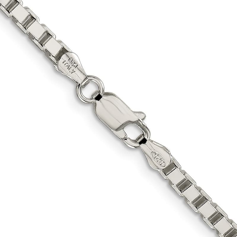 Curata 925 Sterling Silver 3.25mm Box Chain Necklace for Men Options: 18 20 22 24 30