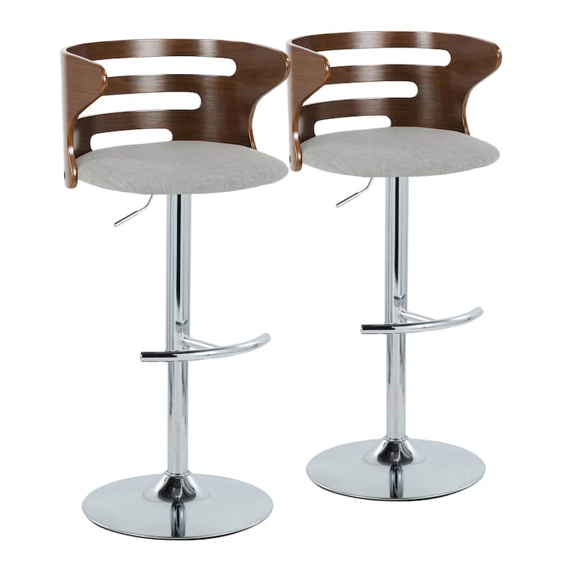 Carson Carrington Cranagh Adjustable Bar Stool with Rounded T Footrest (Set of 2)