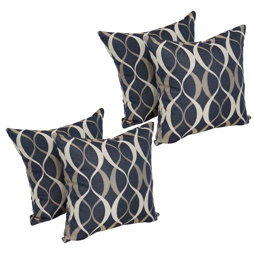17-inch Square Premium Woven Outdoor Throw Pillows (Set of 1, 2, or 4)