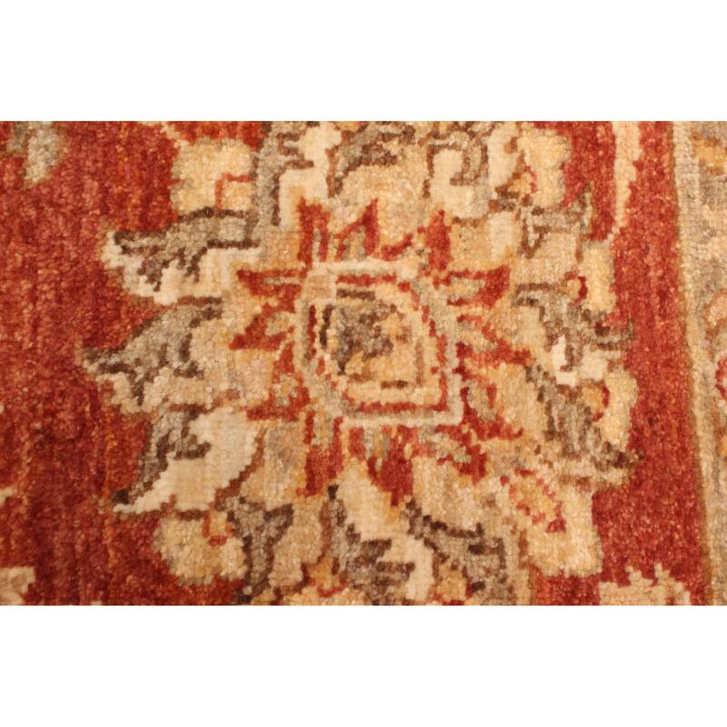 ECARPETGALLERY Hand-knotted Peshawar Oushak Ivory Wool Rug - 8'7 x 11'3
