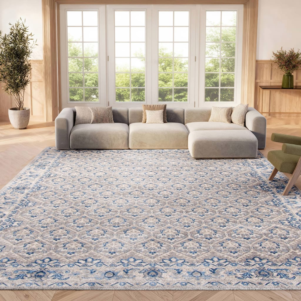 SAFAVIEH Brentwood Paunica Oriental Damask Trellis Rug