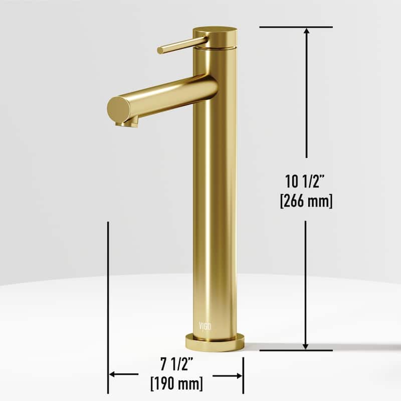 VIGO Jewel 11" H Single Handle Single Hole Vessel Bathroom Faucet