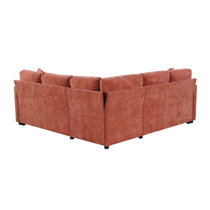 Roomfitters L-Shaped Sectional Sofa Bed with Sleeper and Hidden Storage Compartment for Living Room