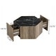 preview thumbnail 7 of 28, Christopher Knight Home Hexagonal Rustic Retro Wood Coffee Table with Marble Tops and Drawers