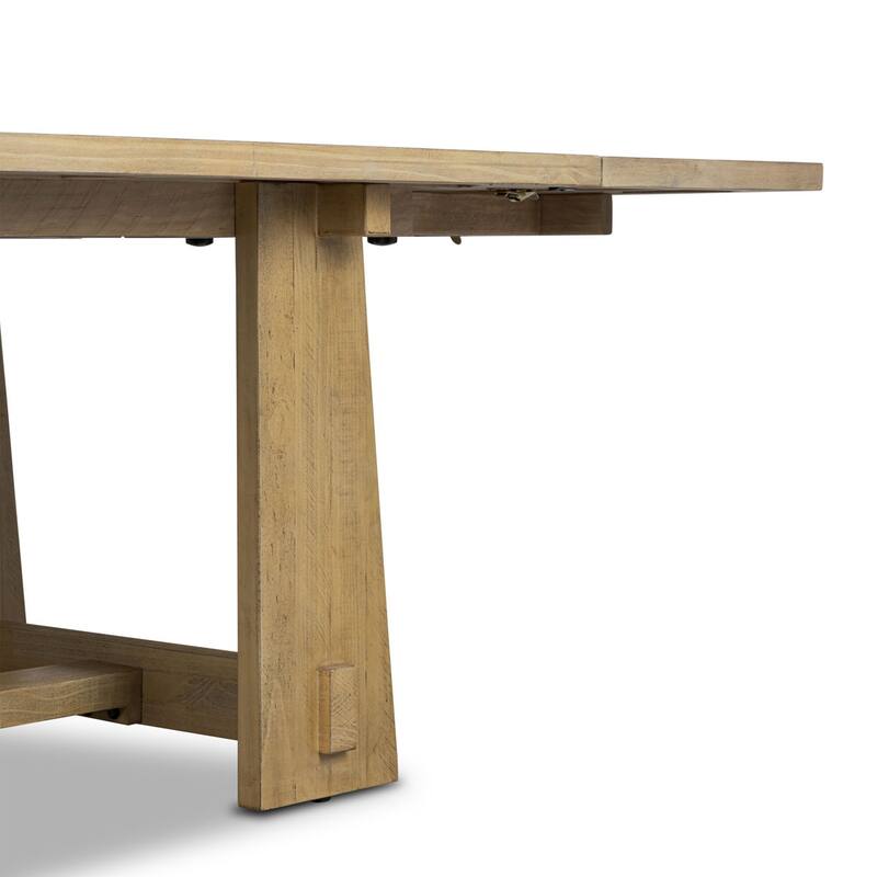 Poly & Bark Combe Solid Pine Wood Extension Dining Table (82.5" - 122")