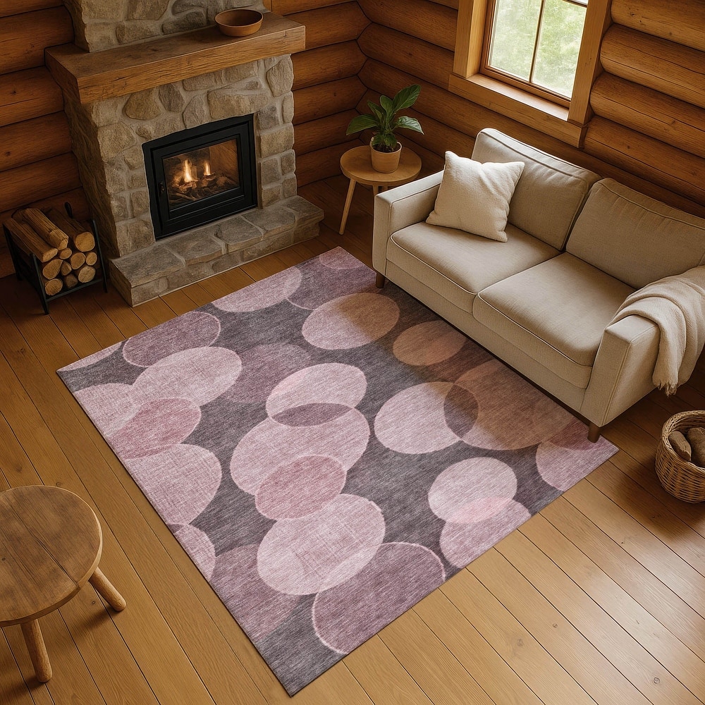 Premium Washable Super Soft Contemporary Bubbles Mayfield Rug