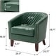 preview thumbnail 33 of 90, Axia Barrel PU Leather Accent Chair with Nailhead Trim