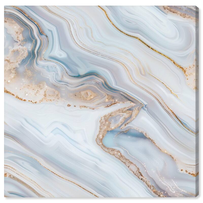 Icy Glitter Stone I Canvas by Art Remedy, Gallery Wrapped - 30" x 30"