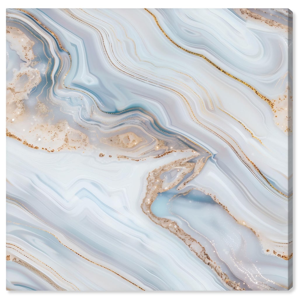 Icy Glitter Stone I Canvas by Art Remedy, Gallery Wrapped