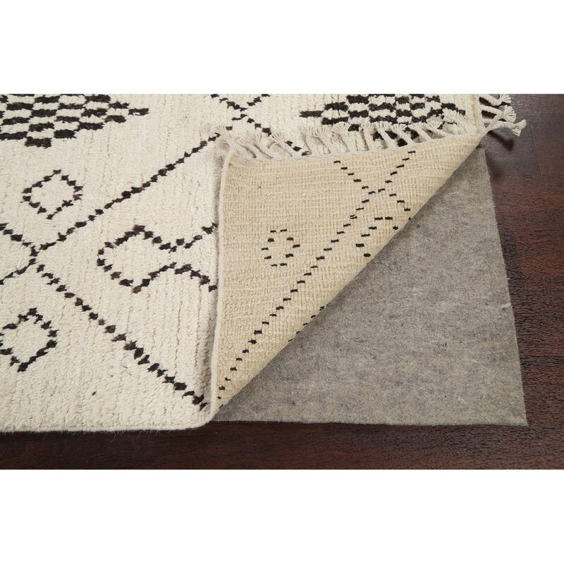 Tribal Vegetable Dye Moroccan Berber Oriental Area Rug Wool Handmade - 6'1" x 9'4"