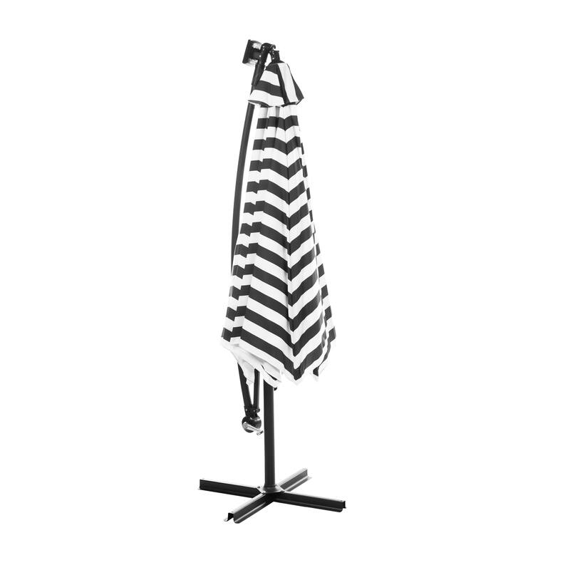 Glam 10-foot Solar LED Cantilever Umbrella with Base (UV 50+)