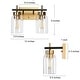 preview thumbnail 15 of 16, Modern Black Gold 2/3/4-Light Bathroom Vanity Lights Linear Wall Sconces for Powder Room