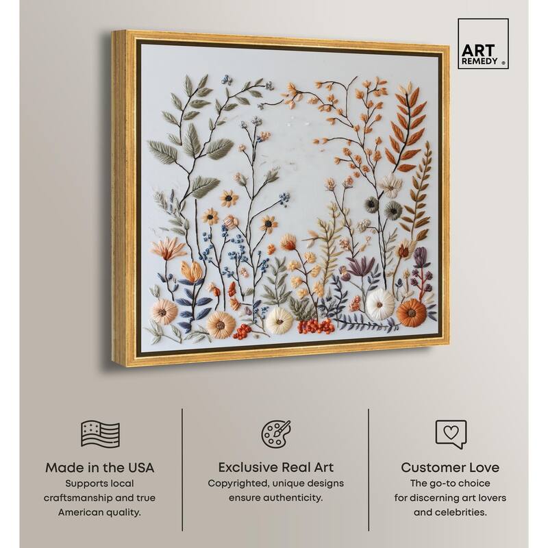 Threaded Thicket Canvas Floral by Art Remedy