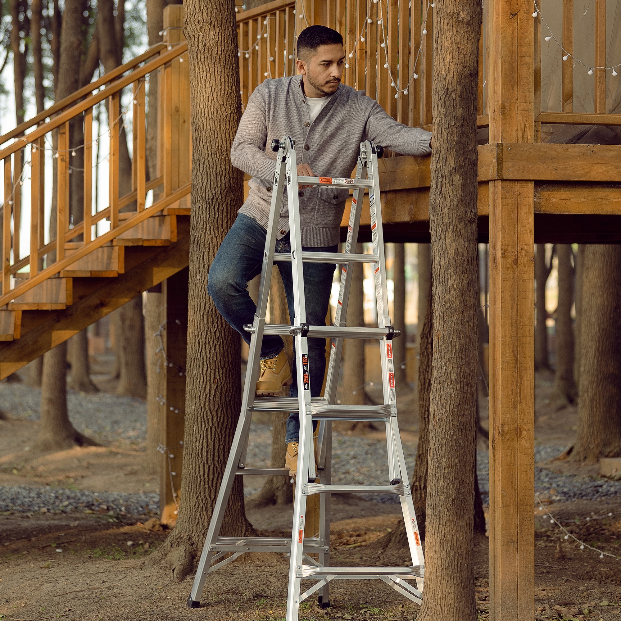 17 ft new arrivals folding ladder