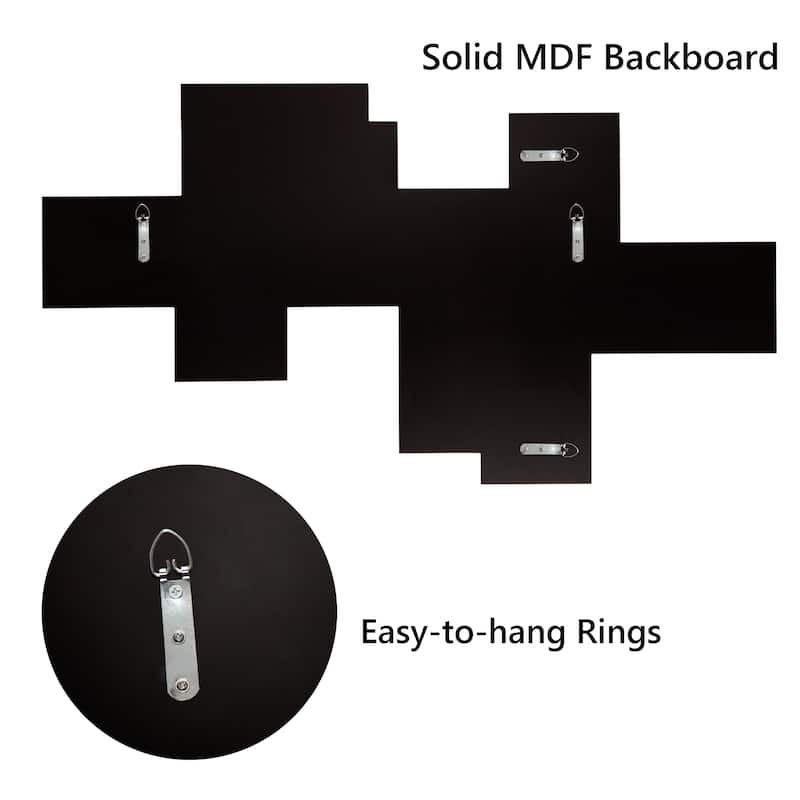 Irregular Wall Mirror Modern Silver Accent Mirror - 47.2"×25.9"