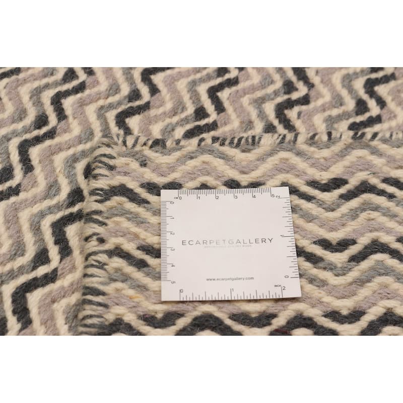 Nevada Taupe Kilim 4'11" x 7'7" - 4'11 x 7'7