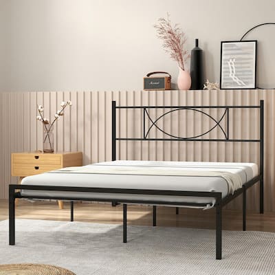 Full Size Heavy Duty Bed Frame with Headboard