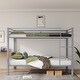 preview thumbnail 2 of 31, Twin Over Twin Metal Bunk Bed, Low Profile, Ladder, High Guardrail