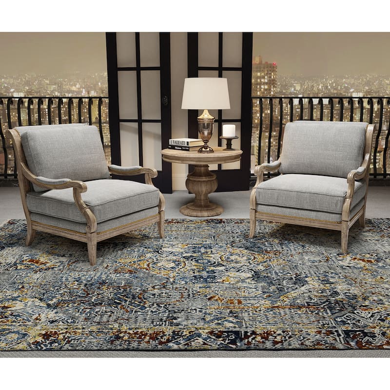 Bristol Jorenie Classic Bordered Hand-Knotted Area Rug - 2' x 3'