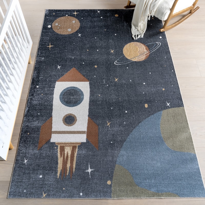 Nuloom Christine Space Machine Washable Area Rug - 7' 10" x 10' - Beige - Rectangle