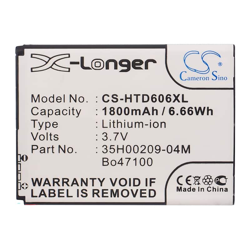 Battery for HTC CP3 Desire 326 600 609d T326e 35H00209-04M 35H00209-25M BO47100 - Black