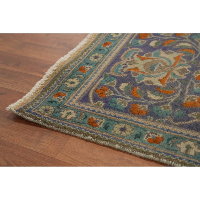Hand Knotted Oriental 100% Wool Carpet Traditional Floral Oranges & Rust Tabriz Area Rug - 13' 0'' X 9' 10''