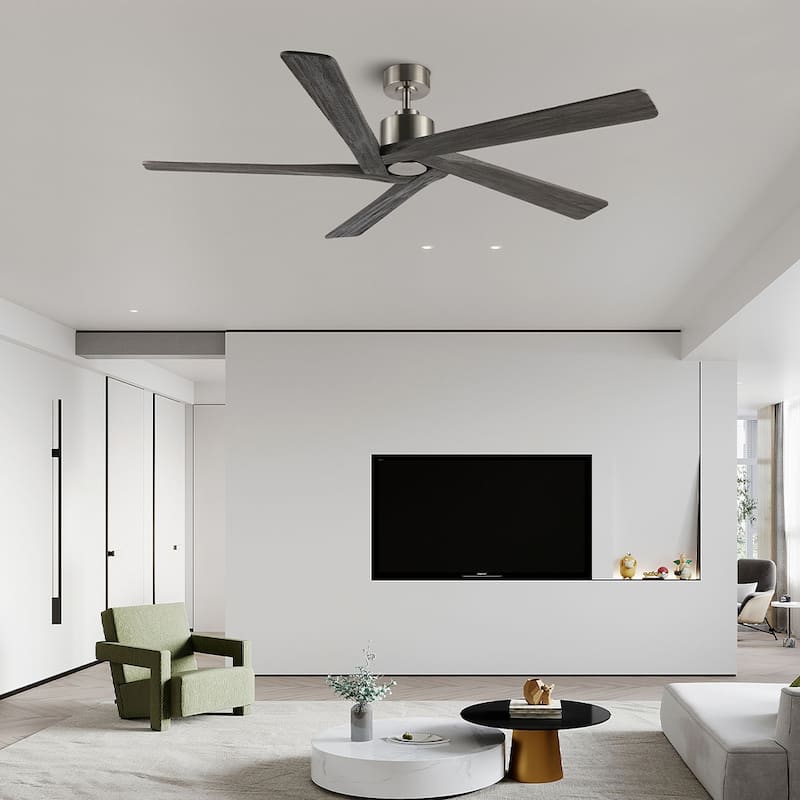 WINGBO 72" 6-Speed DC Motor Indoor Ceiling Fan without Lights