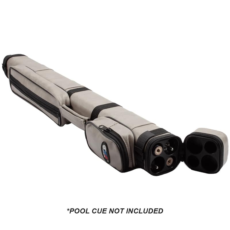 GSE™ 2x2 Square Hard Billiard Pool Cue Stick Carrying Case, Billiard Cue Case Holds 2 Butts/2 Shafts (5 Colors)