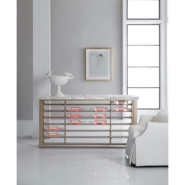 Hooker Furniture 638 854 Graham 66 Long Marble Top Wine Rack Console Overstock 29570089