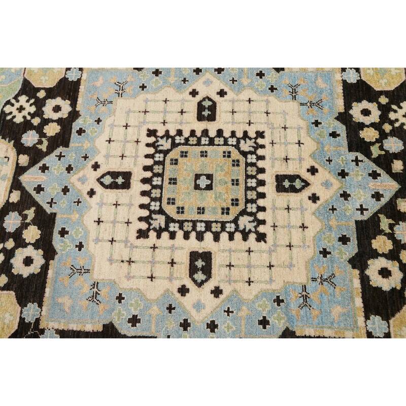 Stunning Geometric Khotan Oriental Area Rug Wool Handmade Carpet - 8'9" x 11'8"