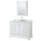 Option White / White Carrara Marble Top / Polished Chrome