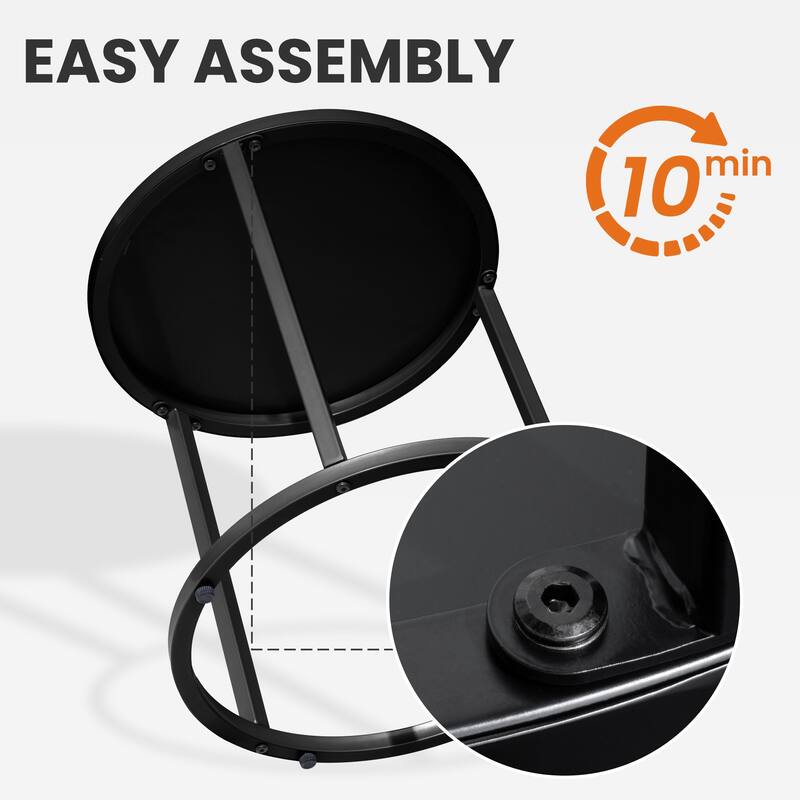 Crestlive Products Outdoor Modern Metal Round Side Table