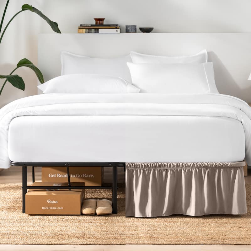 Bare Home Adjustable Wrap Around Bed Skirt