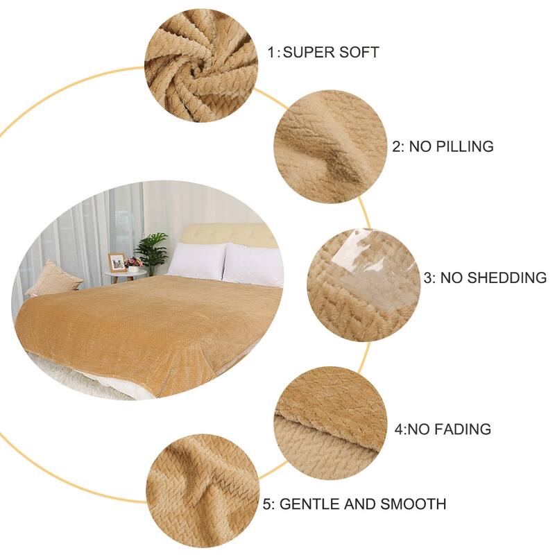 Flannel Fleece Throw Blanket for Bed or Couch,
