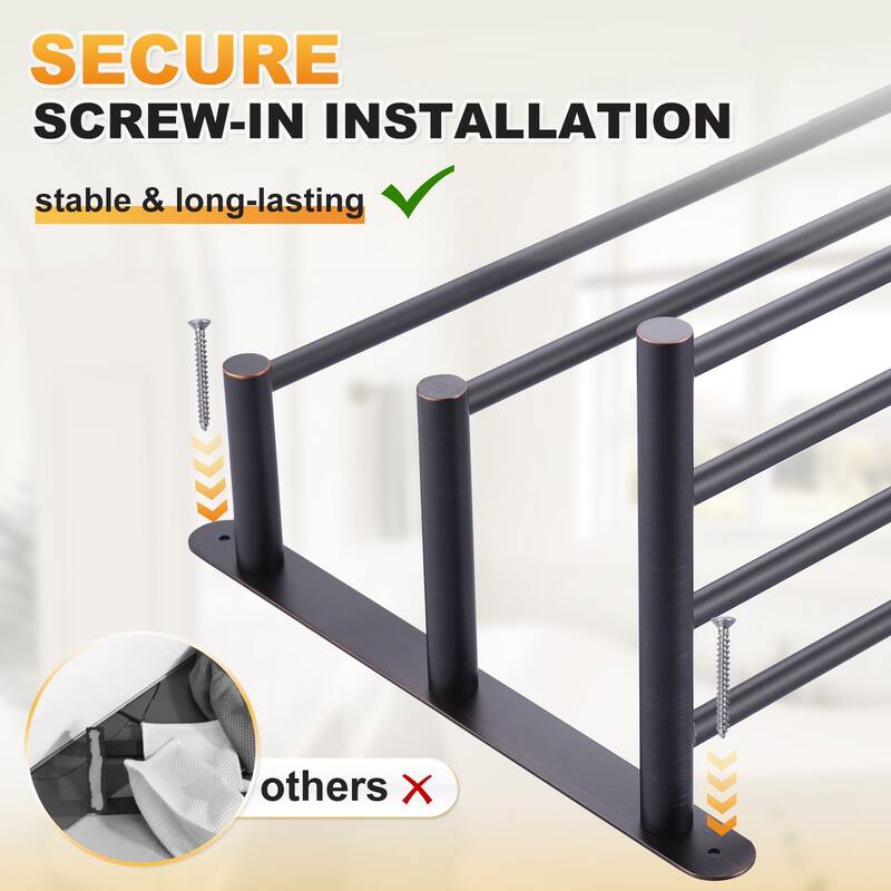 WOWOW 24 in. Bathroom Towel Rack